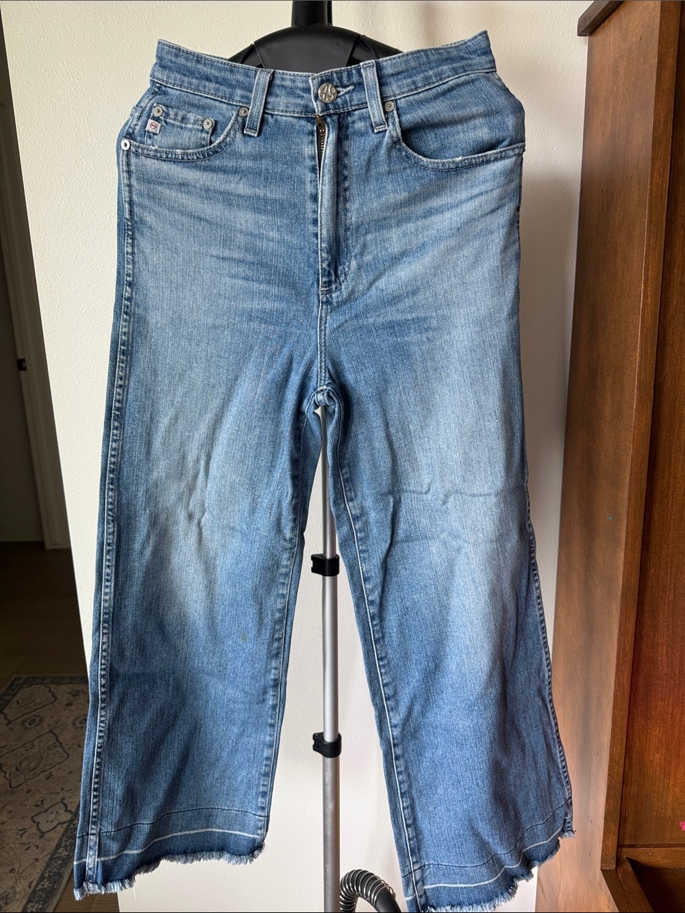 Ag Adriano Goldschmied Light Blue Wide Leg Jeans